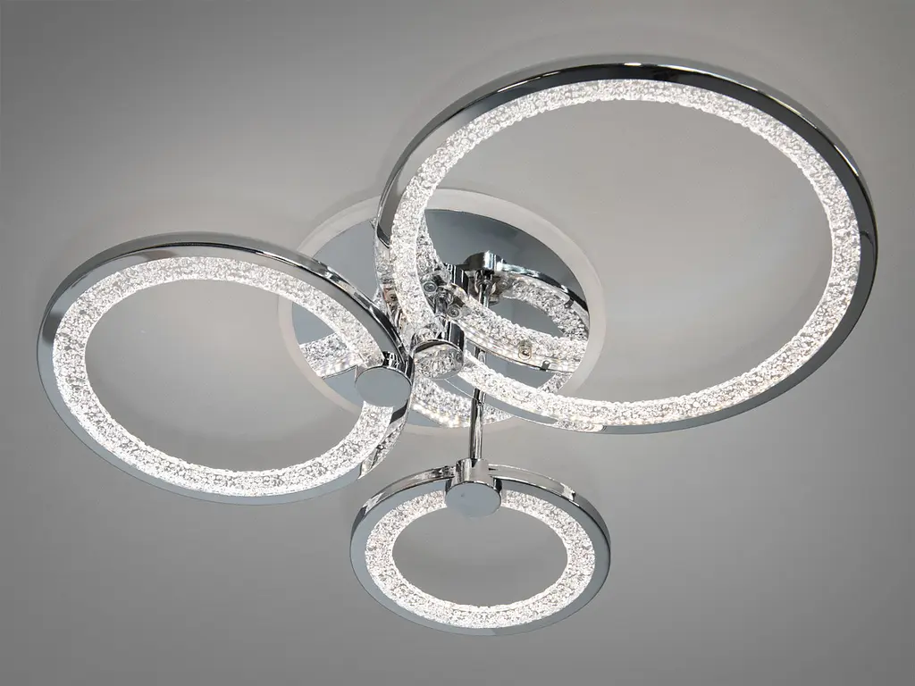Елегантна стельова LED-люстра для вітальні Diasha 8180/3HR LED 3color dimmer - фото 4
