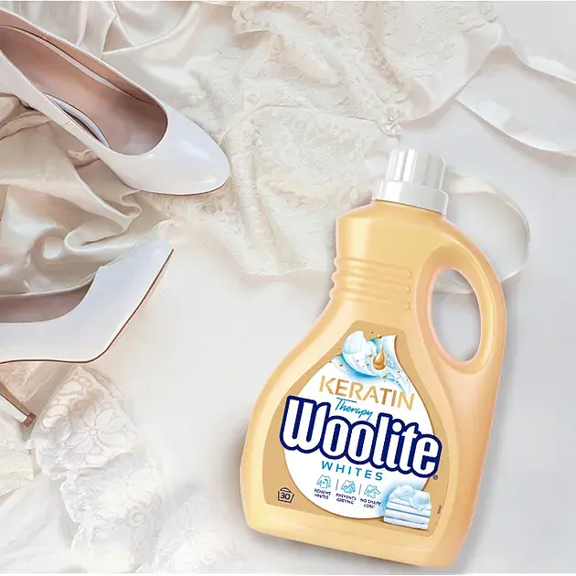 Средство для стирки жидкое Woolite для светлых и белых тканей с Кератином 1.8 л - фото 3