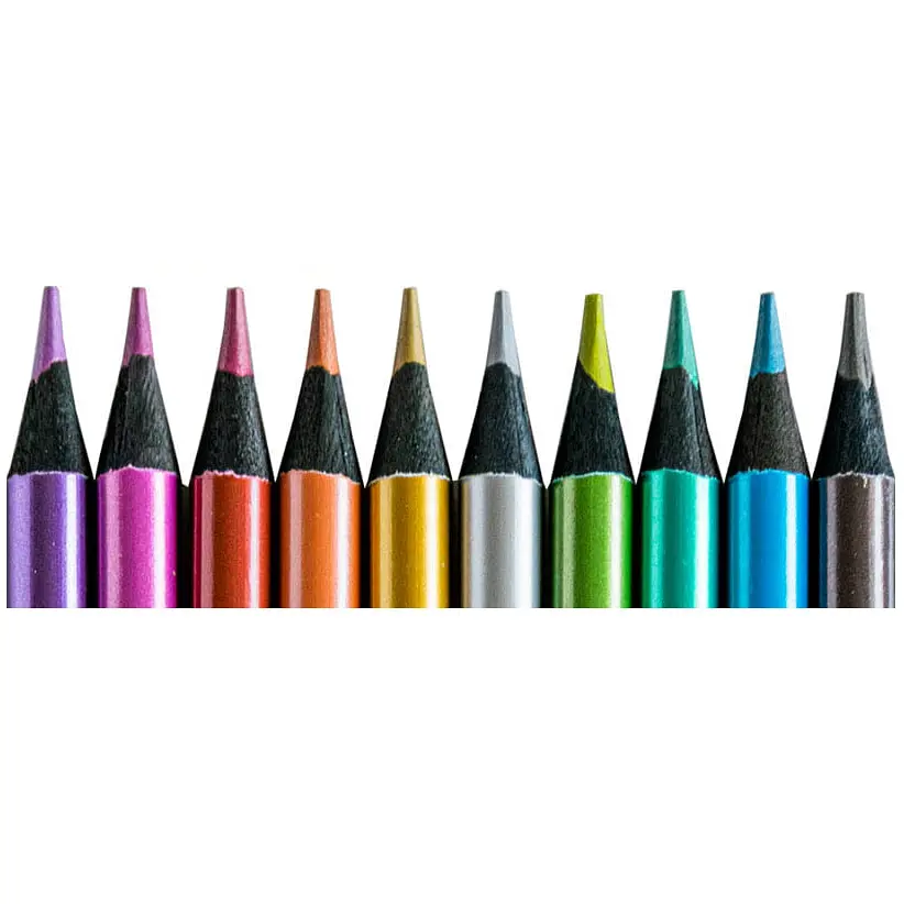 Олівці кольорові Colorino Metallic м'які 10 кольорів 10 шт. (34678PTR) - фото 3