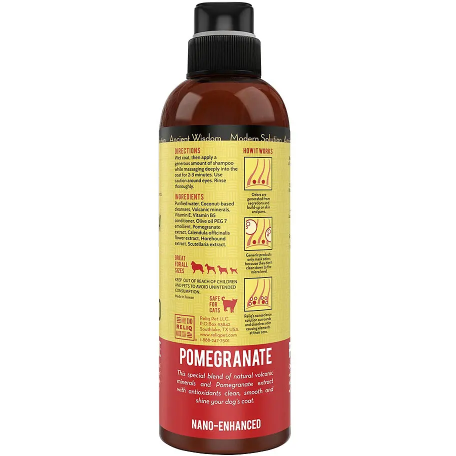 Шампунь для собак та котів Reliq Mineral Spa Pomegranate Shampoo з екстрактом гранату 500 мл S500-POM - фото 2