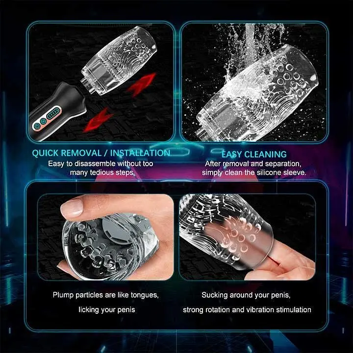 Автоматический мастурбатор с ротацией Intense Warrior 360 Черный K000898 - фото 2