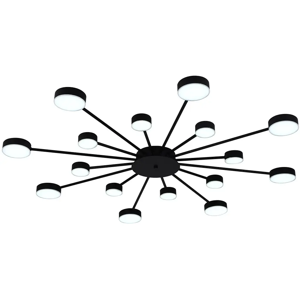 Світильник стельовий Miorro LED Foresta з пультом ДУ 102W 2700-6000К чорний (51-313-005) - фото 3
