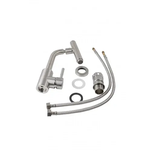 Змішувач кухонний Germece 8302 SK поворотний одноважільний з нержавіючої сталі сірий (000013133) - фото 2