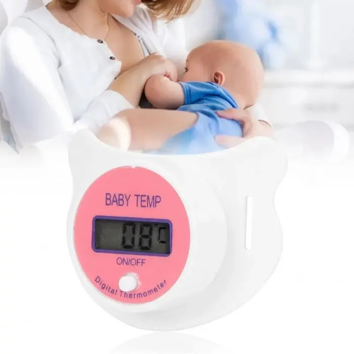 Термометр-соска BABY TEMP, цифровий, ортодонтична соска, рожева - фото 3