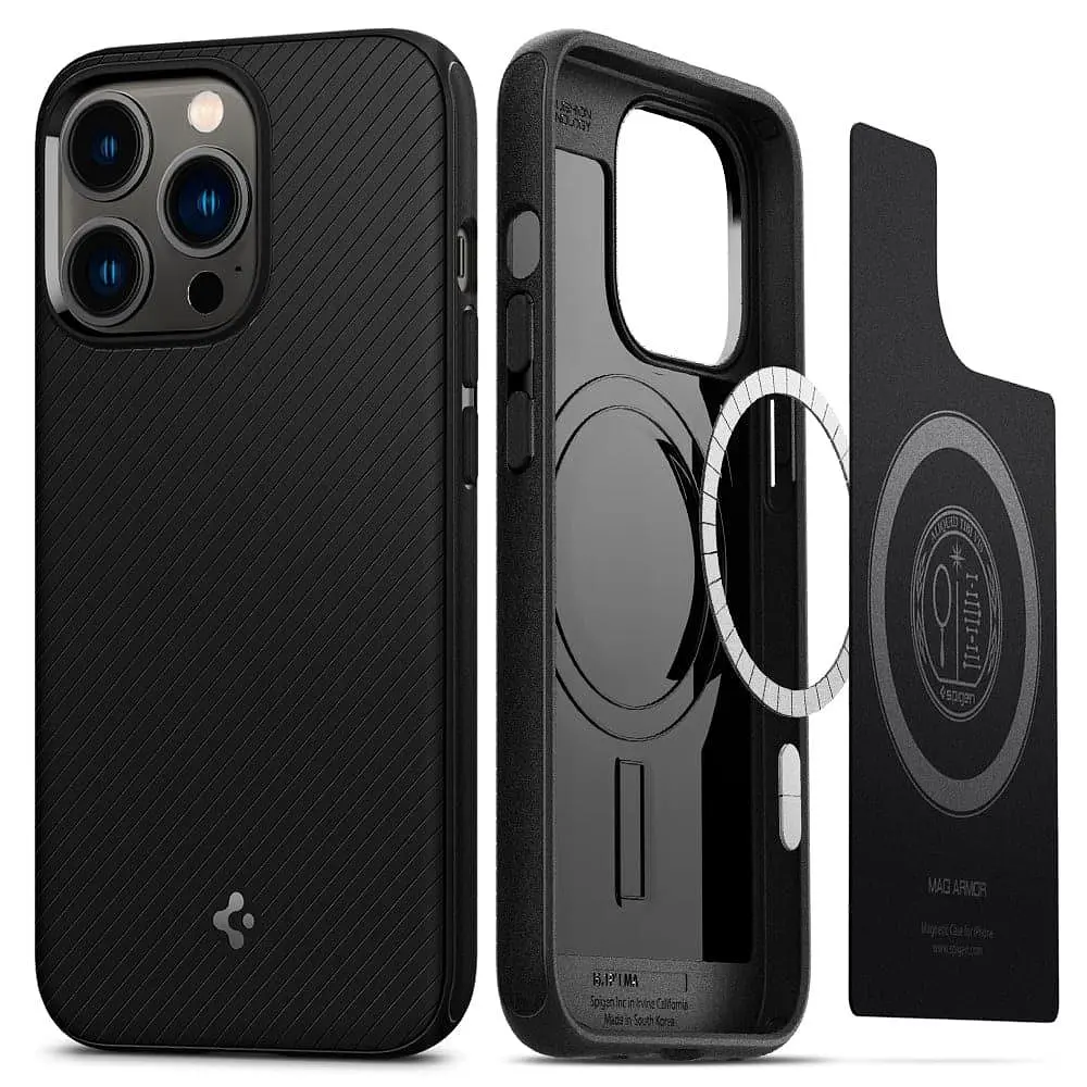 Оригінальний протиударний чохол для iPhone 13 Pro Max / iPhone 12 Pro Max Spigen Core Armor Mag MagSafe (MagFit) Black ACS03226