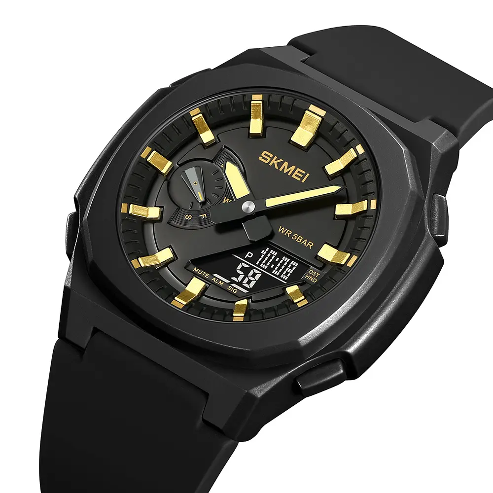 Наручний годинник чоловічий 2091BKGDBK Black-Gold-Black Skmei acs0030299 - фото 2