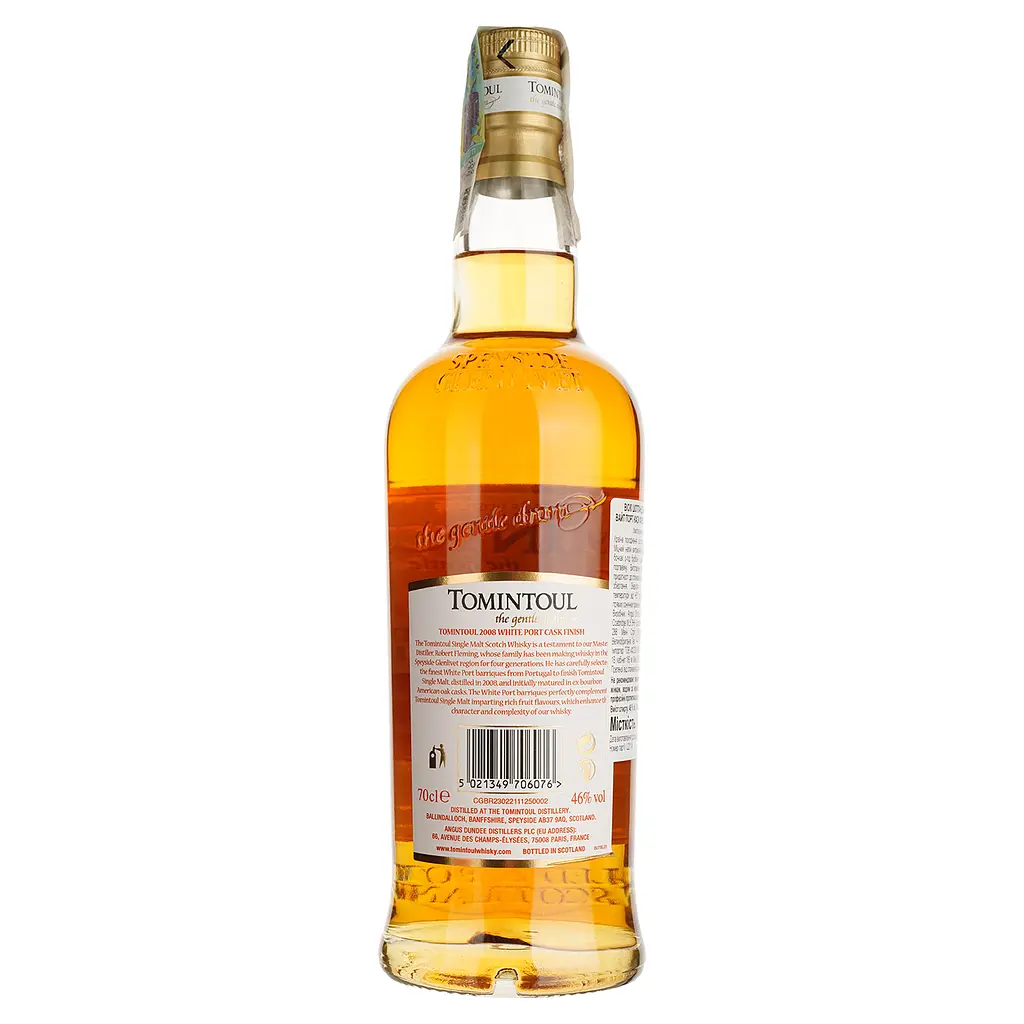 Виски Tomintoul White Port Cask Finish 14 yo Single Malt Scotch Whisky2008 46% 0.7 л в коробке - фото 3