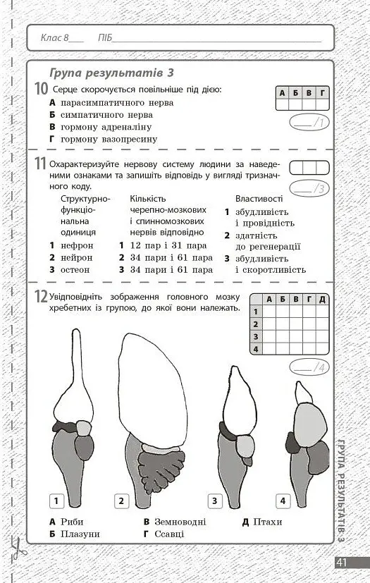 Біологія. 8 клас. Поточне та підсумкове оцінювання за групами результатів + діагностувальна робота - Людмила Довгаль - фото 4