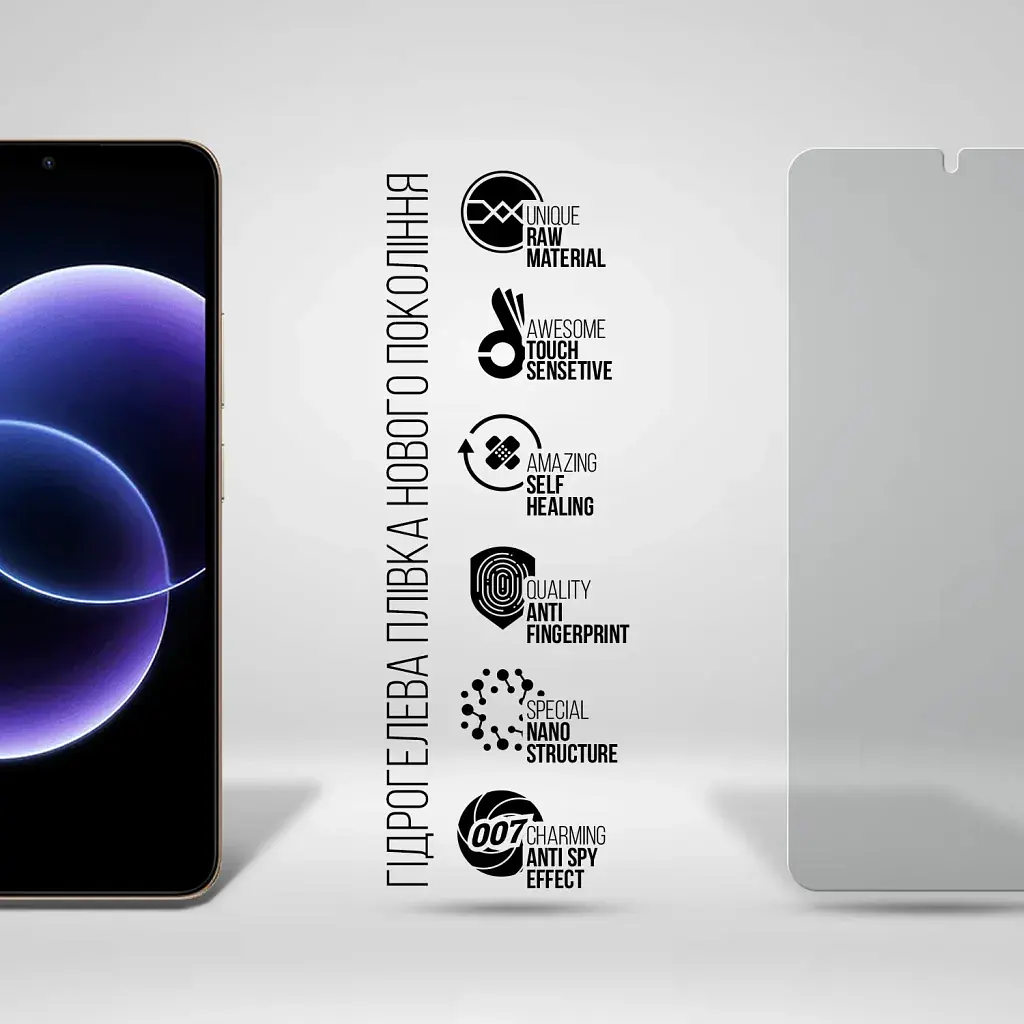 Плівка захисна Armorstandart Anti-spy hydrogel Xiaomi Redmi 17C 4G (ARM92678) - фото 2