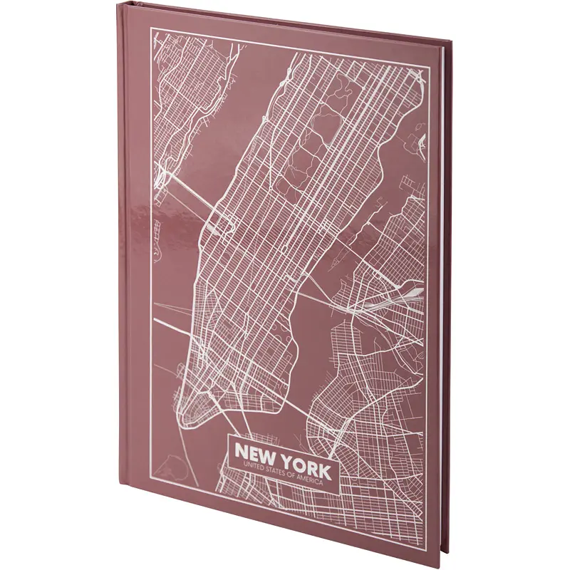 Книга записна Axent Maps New York A4 в клітинку 96 аркушів рожево-коричнева (8422-543-A) - фото 2
