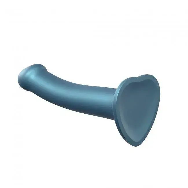 Насадка для страпону Strap-On-Me Mono Density Dildo Blue M одношаровий силікон гнучкий діаметр 3.3 см - фото 2