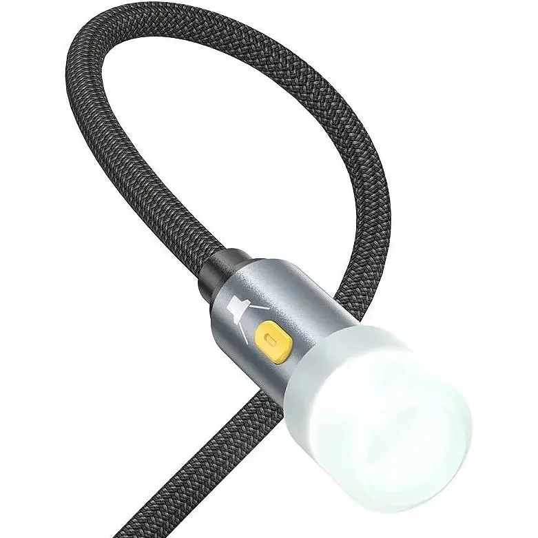 Ліхтарик на кабелі з адаптером Hoco UA38C USB/Type-C to LED Light Adapter Cable black - фото 3