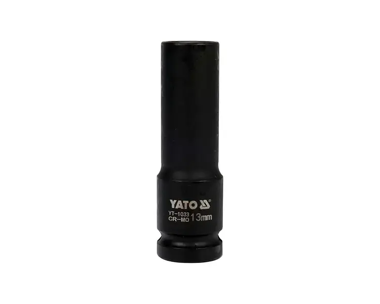 Головка торцева ударна 6-гранна Yato подовжена квадрат 1/2" М= 13 мм L= 78 мм (YT-1033) - фото 2