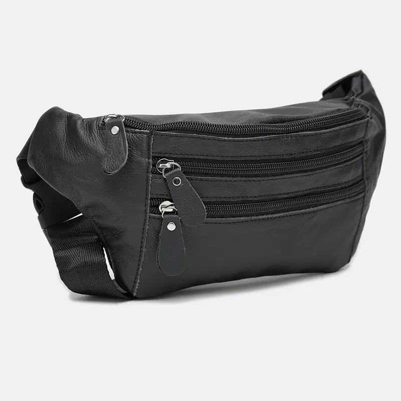 Чоловіча сумка Borsa Leather K102-black 30х13х1 см Чорний - фото 2