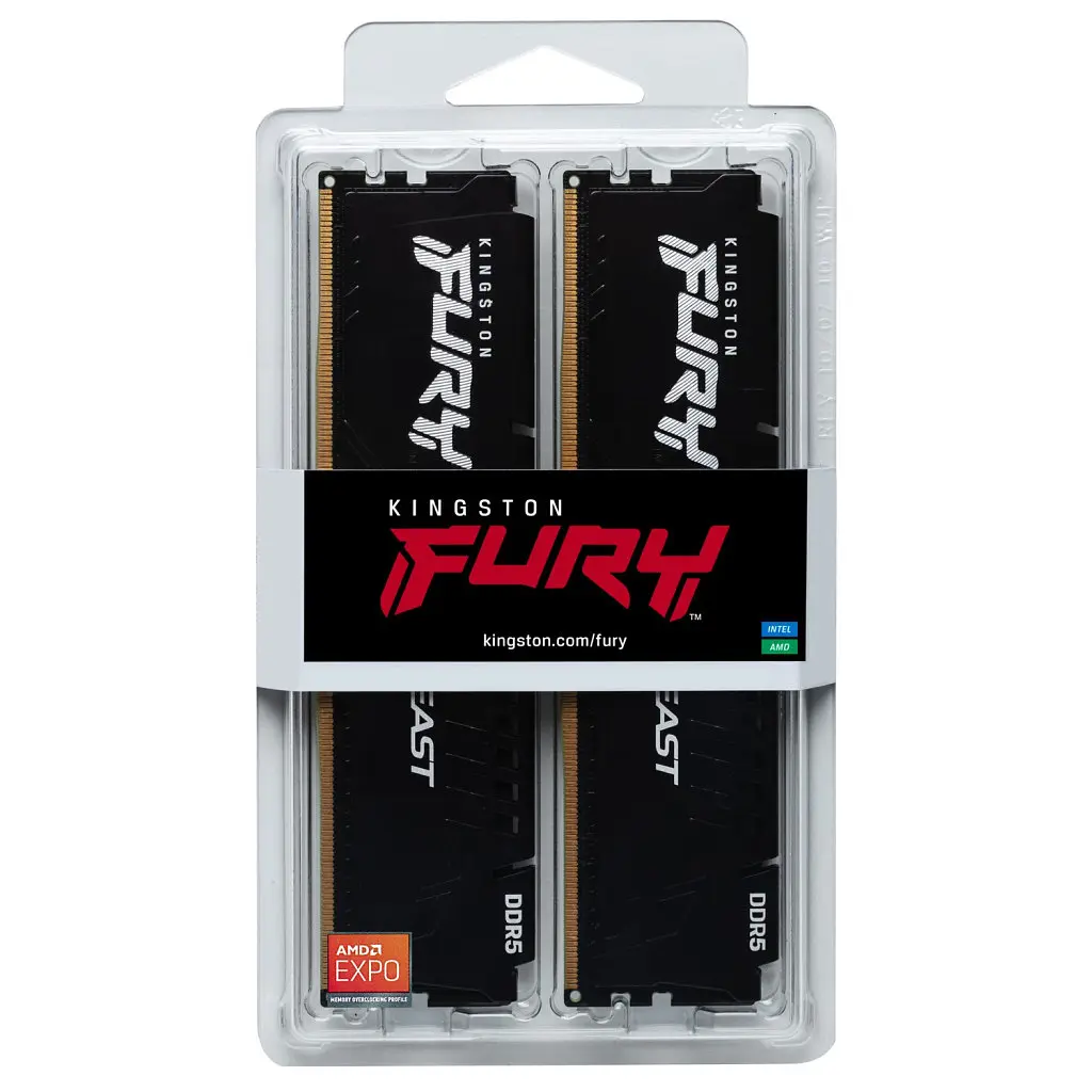 Модуль пам'яті для комп'ютера DDR5 16GB (2x8GB) 6000 MHz Beast Kingston Fury (ex.HyperX) (KF560C36BBEK2-16) - фото 5