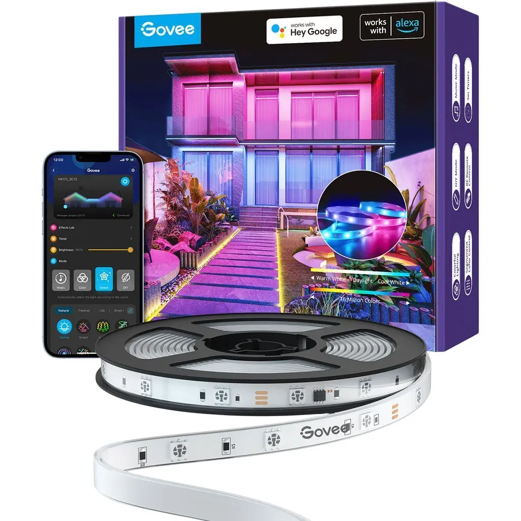 Светодиодная лента Govee H6172 Phantasy Outdoor LED RGBIC 10м (H61723D1) [145635] - фото 2