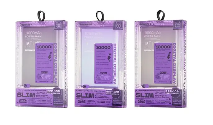 Портативна батарея Remax RPP-109 10000mAh 20W Metal MagSafe Power Bank Grey - фото 2