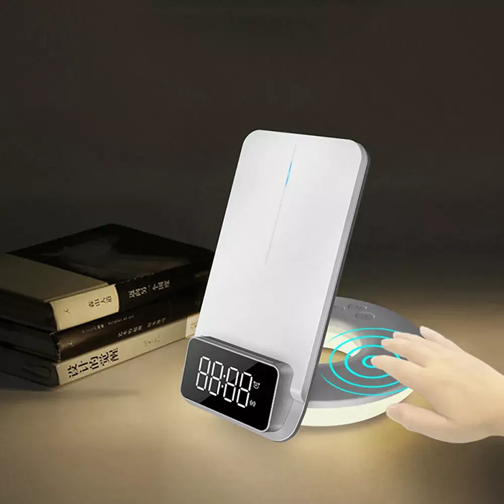Бездротовий зарядний пристрій WiWU M11 4-in-1 Wireless Fast Charger with Time Clock and Backligh [73465] - фото 5