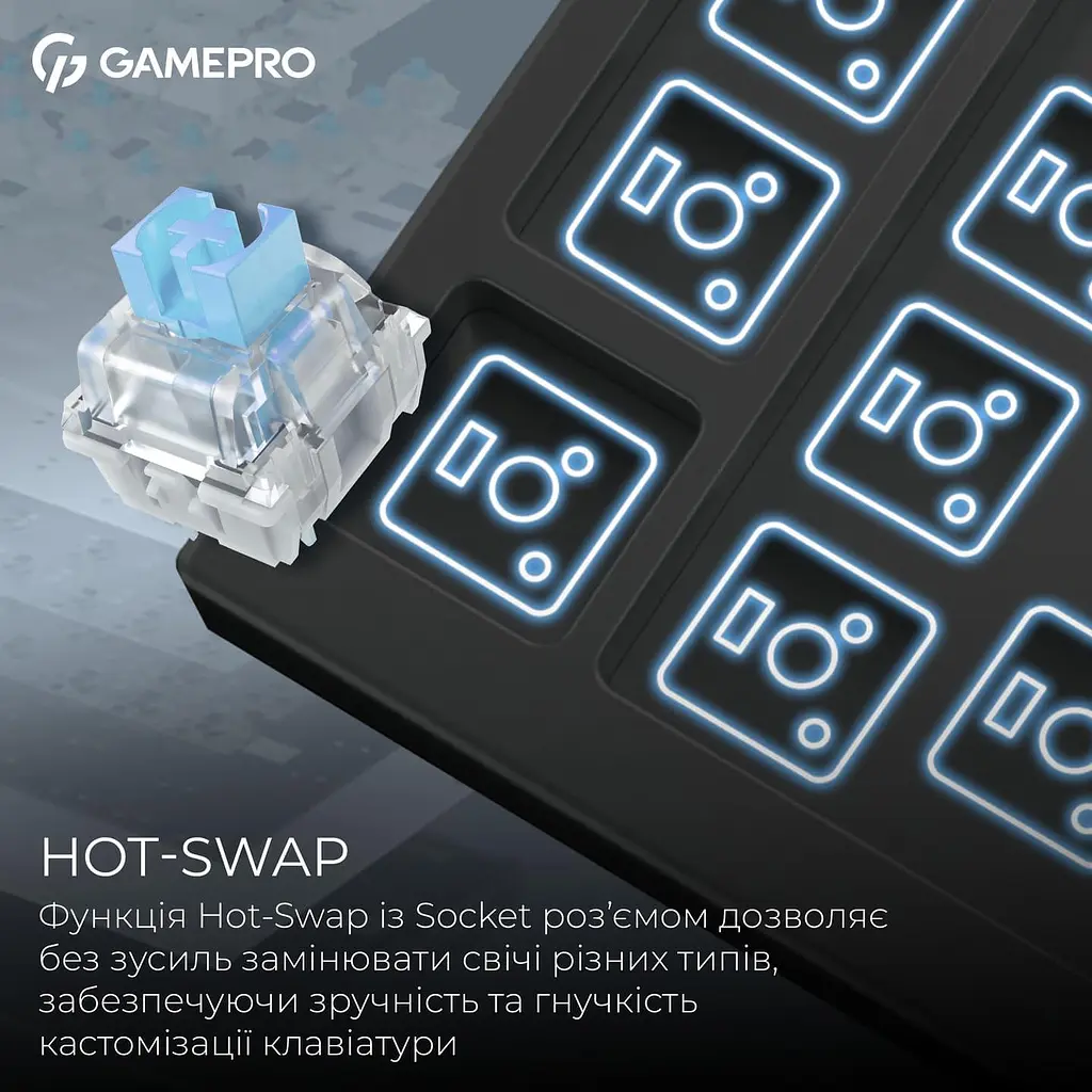 Клавіатура GamePro Asgard Valhalla Pro 75% Rainy switches (MK160W-D-Pro) - фото 14