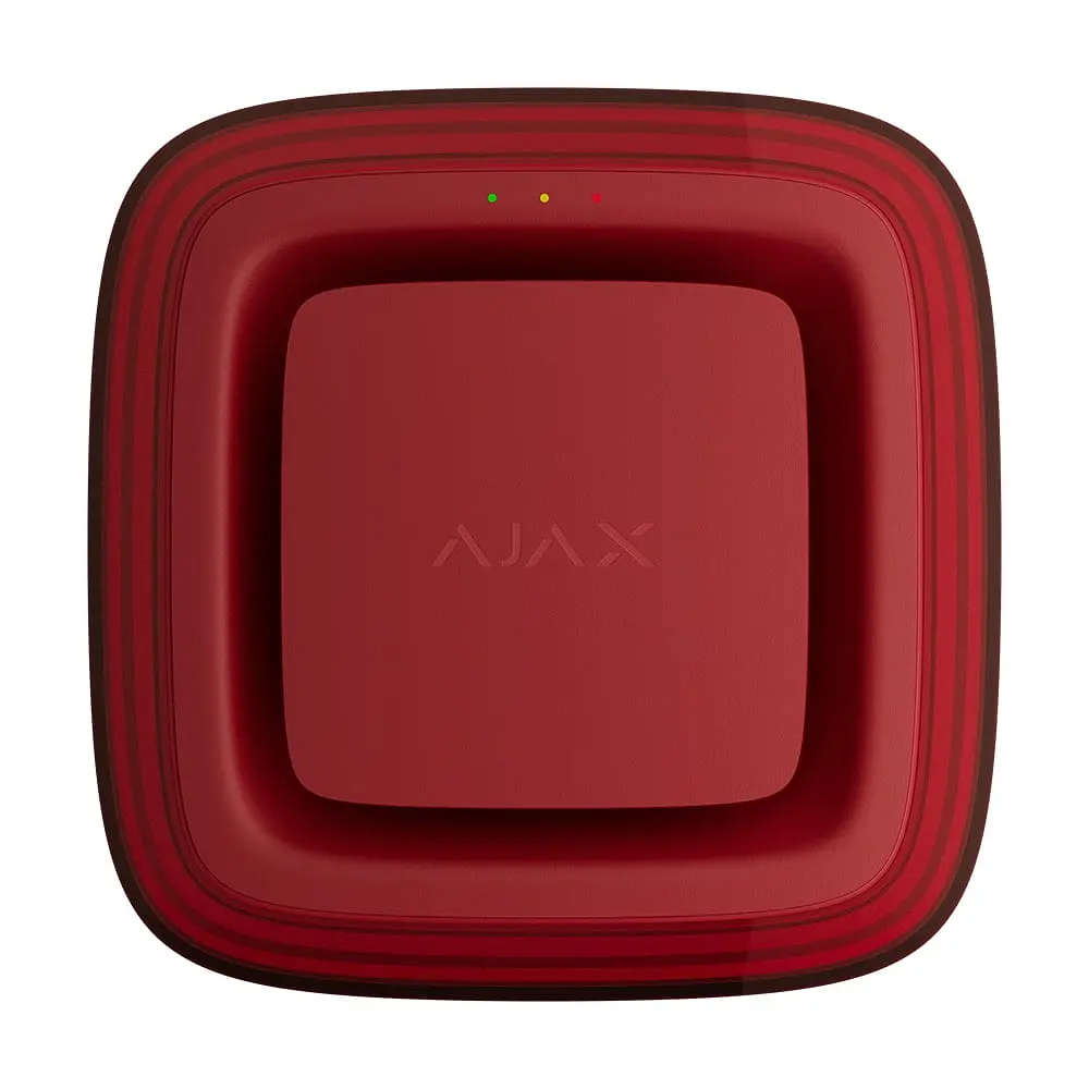 Бездротовий адресний пожежний оповіщувач світлозвуковий Ajax EN54 FireProtect (Sounder/VAD) Jeweller Red (26-00658)