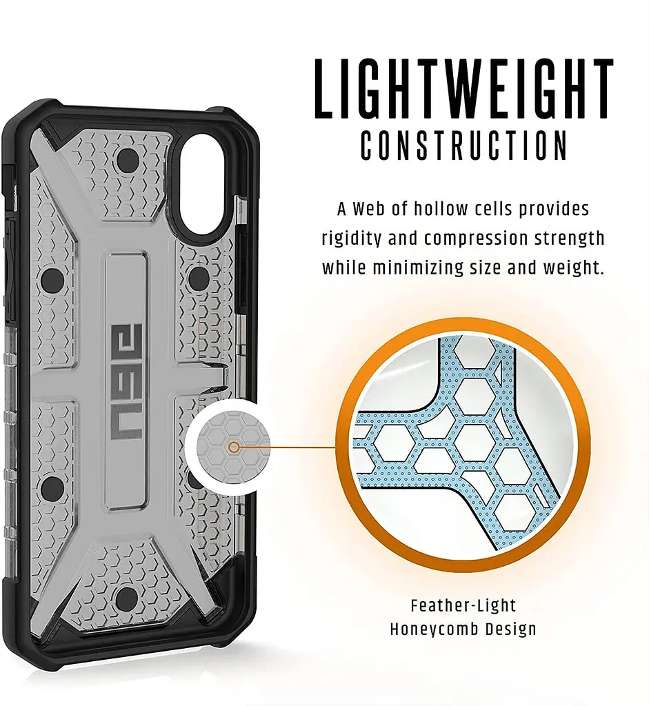 Чохол прозорий протиударний UAG Plasma (Original) IPHX-L-AS для iPhone X/XS (5.8") Ash - фото 9