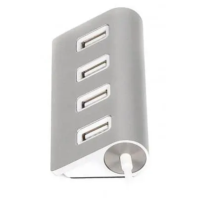 Концентратор Maxxter USB 2.0 Type-A 4 ports silver (HU2A-4P-01) - фото 3