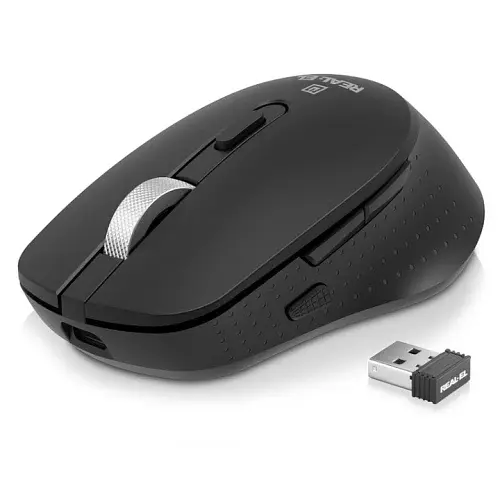 Миша бездротова RM-380W, Black, 2.4GHz/USB, оптична REAL-EL teh0028155 - фото 2