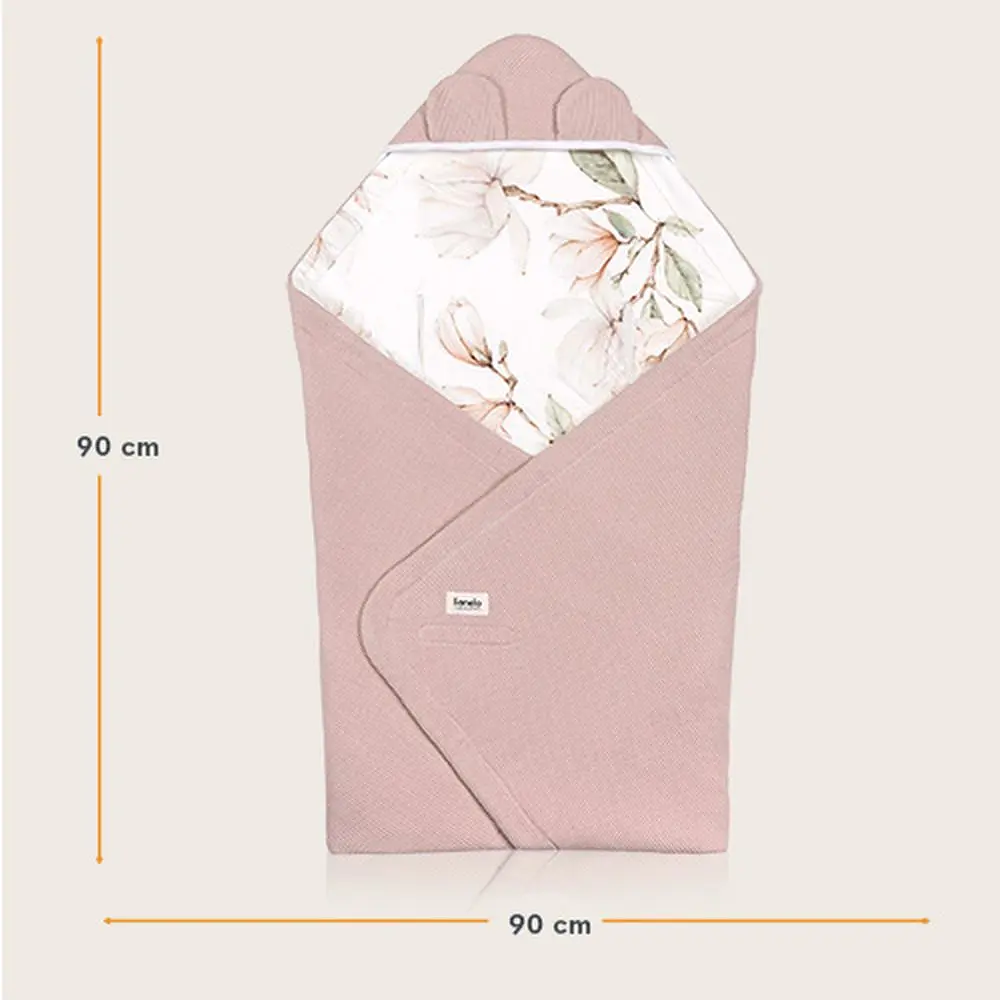 Ковдра для люльки Lionelo Travel Swaddle Blanket beige magnolia (LO-TRAVEL SWADDLE BLANKET BEIGE MAGNOLIA) - фото 5