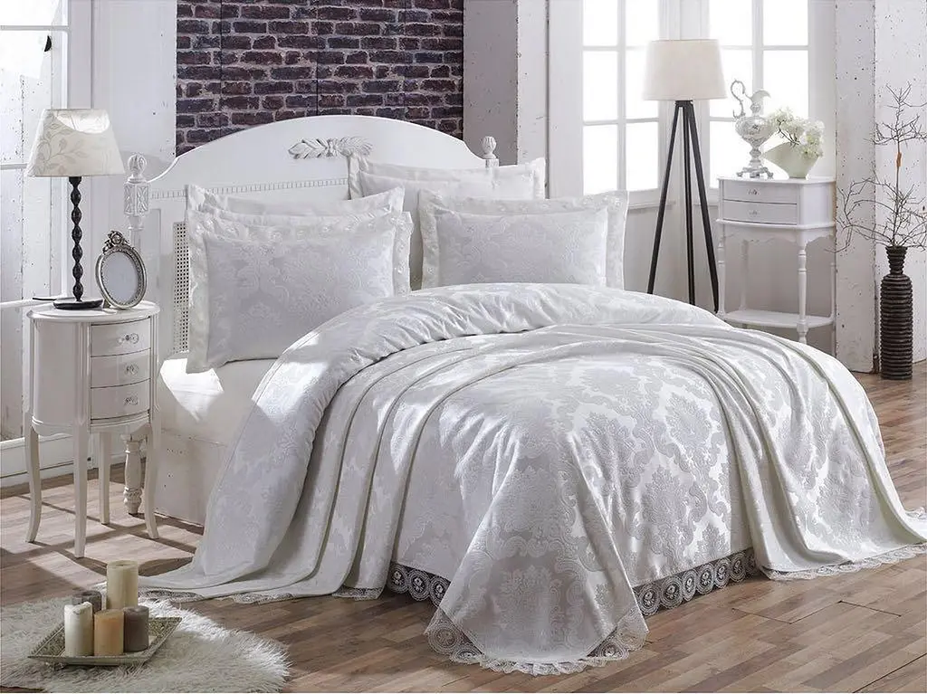 Покривало з наволочками Diana Cream 240 x 260 см Gardines pbe0051072