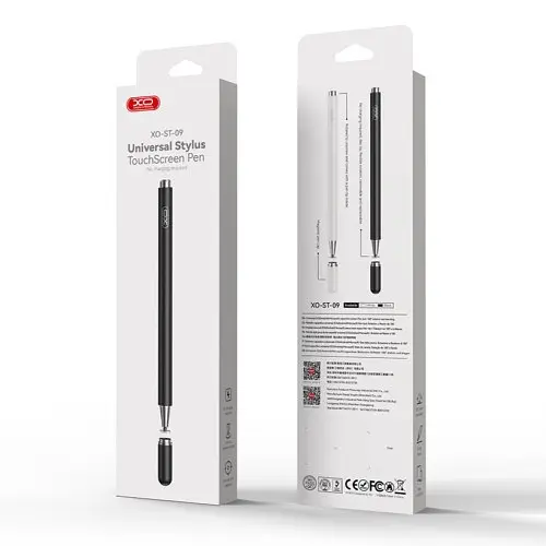 Стилус XO ST-09 Universal touch-sensitive Capacitor Pen(1 built-in spare tip) чорний - фото 2