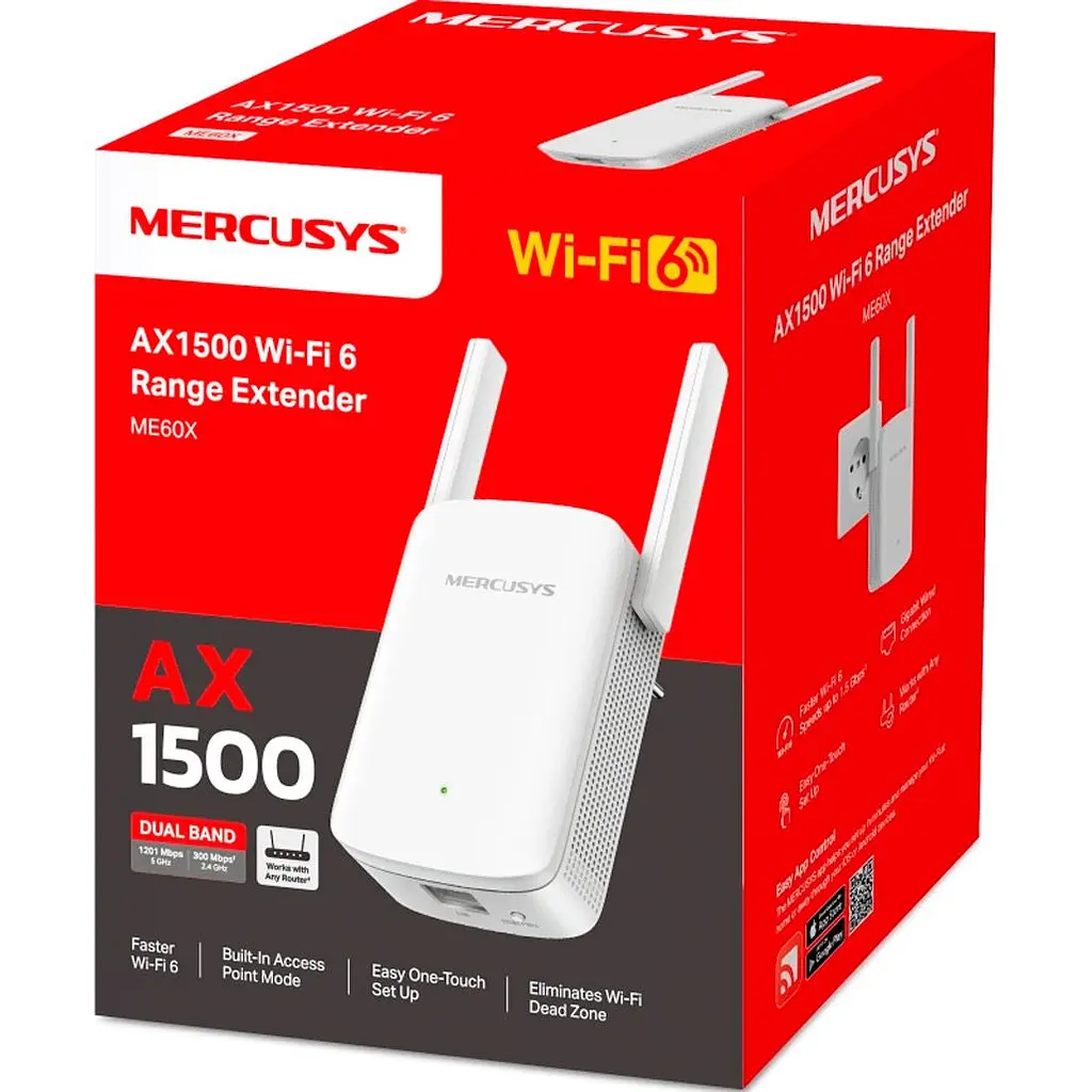 Ретранслятор Wi-Fi сигналу Mercusys ME60X [128287] - фото 3