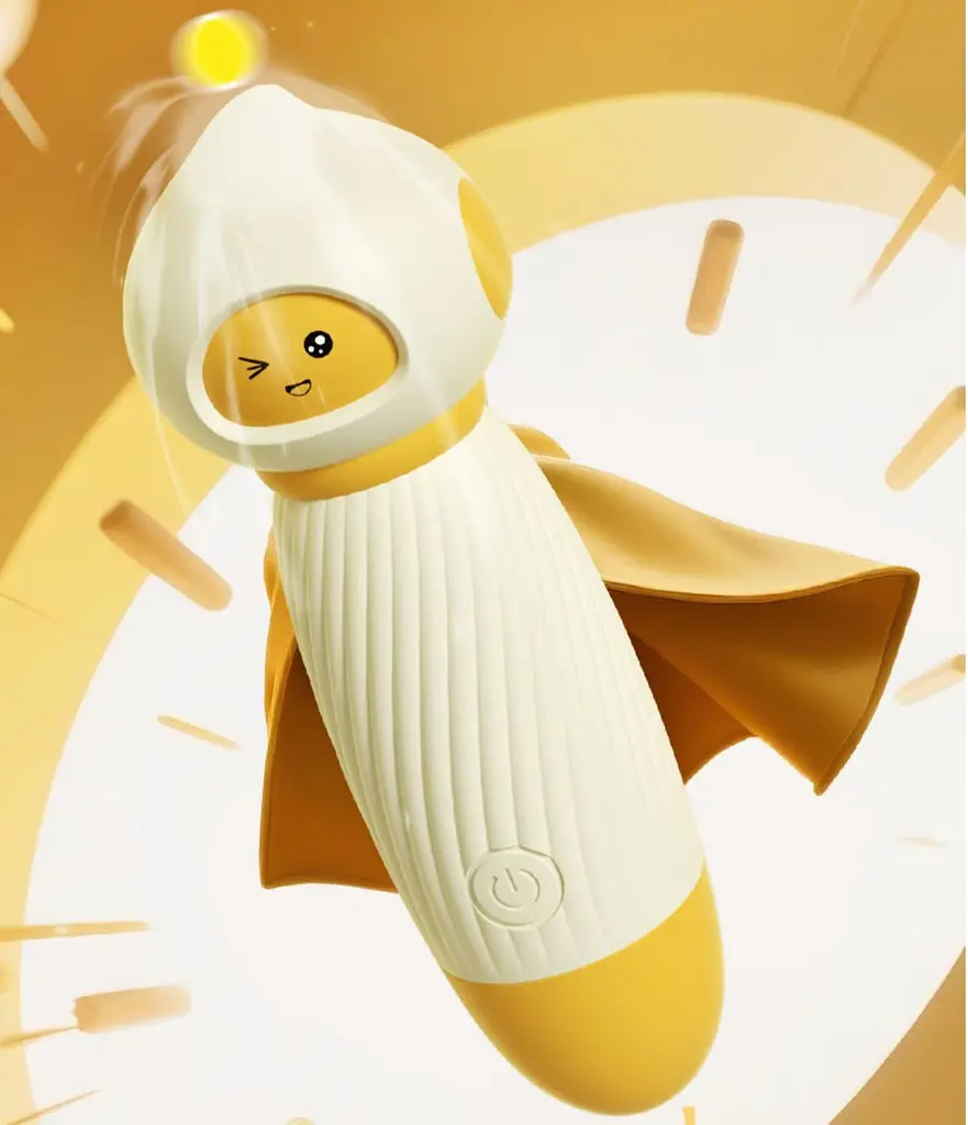 Вібратор-стимулятор кліторальний силіконовий Good Sweet 133 мм жовтий - фото 3