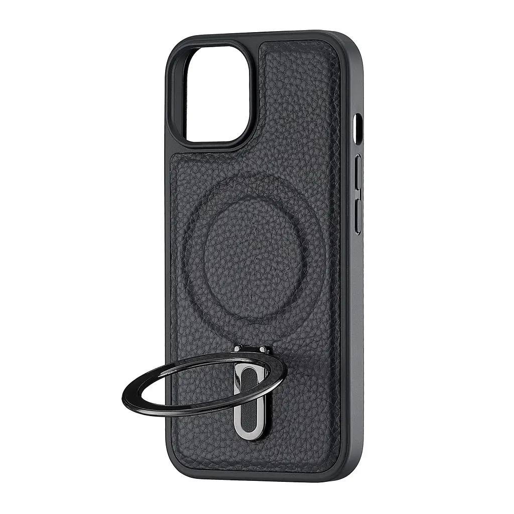 Чохол Jinduka Leather Ringo iPhone 14 Black - фото 4