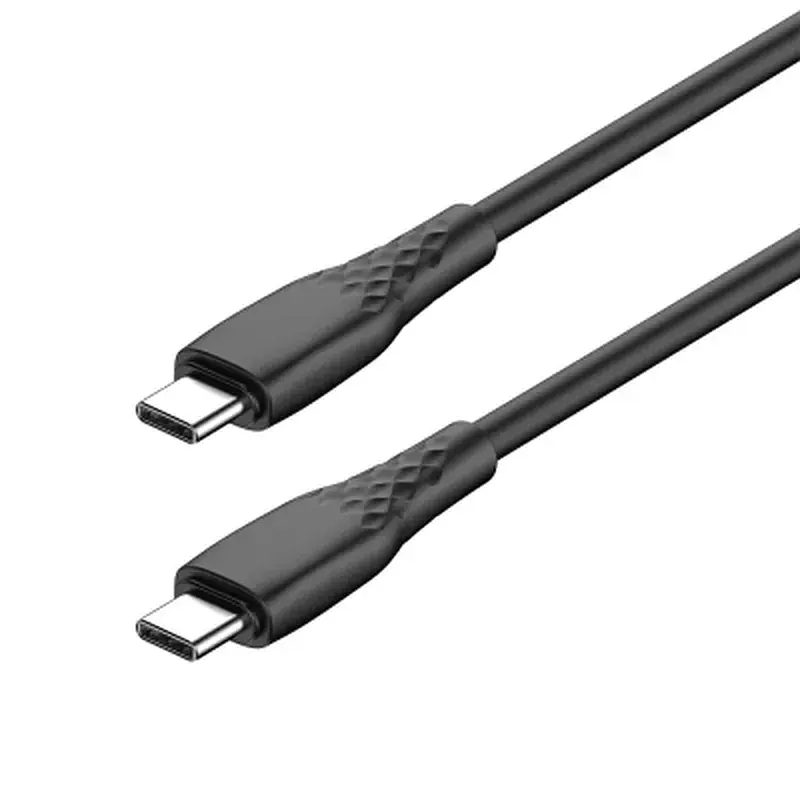 Дата кабель USB-C to USB-C 1.0m 3A 60W textured PVC black ColorWay (CW-CBPDCC094-BK) - фото 2