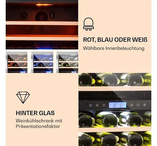 Винный холодильник встроенный Klarstein Vinovilla Duo 43 (10032031) - фото 3