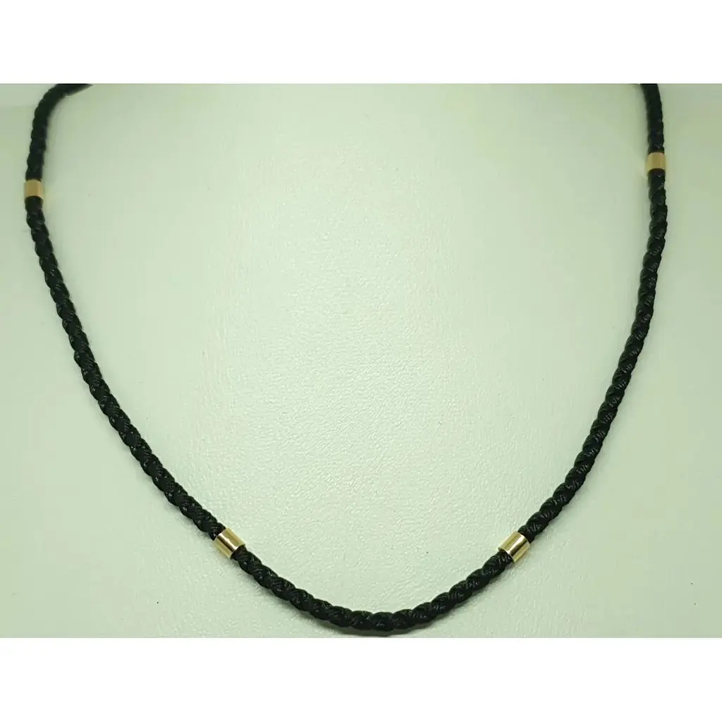 Ювелирный шелковый шнурок Tango с золотыми вставками. 950093 55 - фото 2