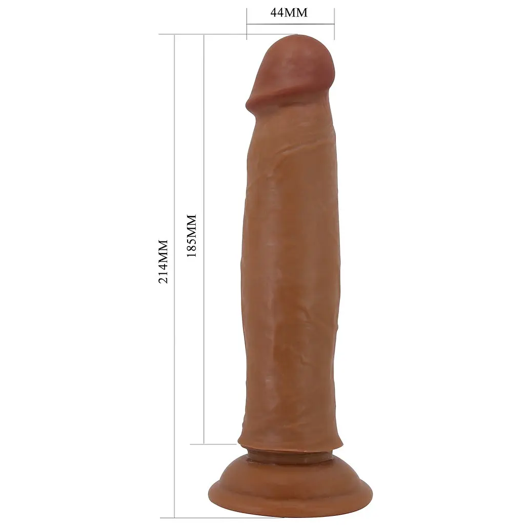 Фалоімітатор Pretty Love Keon 8.4" 21.4 см (коричневий) - фото 11