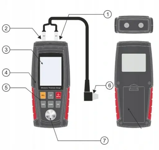 Товщиномір ультразвуковий 1-225 мм WINTACT WT100A - фото 8