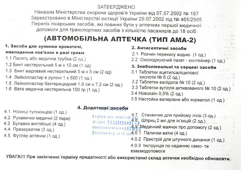 Аптечка автомобільна АМА-2 до 18 осіб bus Бокс / Валіза Сірий First Aid Kit - фото 5