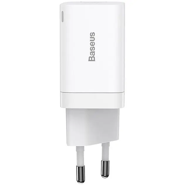 Сетевое зарядное устройство Baseus Super Si Pro 30W 1 USB 1 USB-C White - фото 2