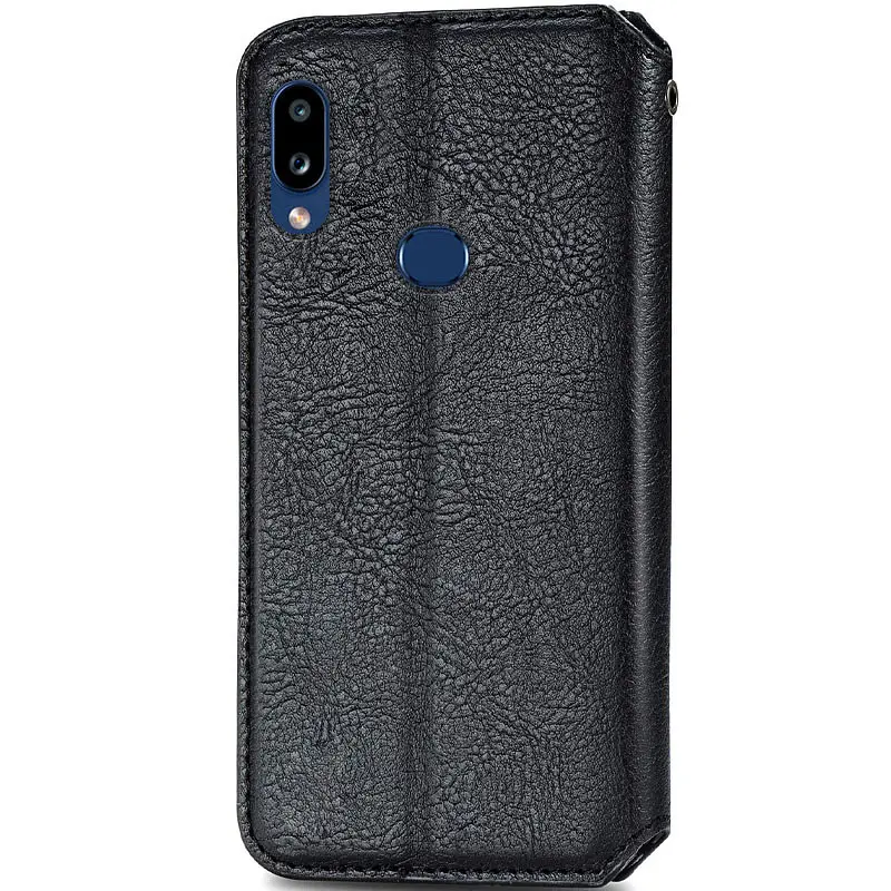 Кожаный чехол-книжка GETMAN Cubic (PU) для Samsung Galaxy A10s Черный - фото 2