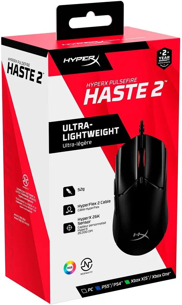 Миша HyperX Pulsefire Haste 2 Black (6N0A7AA) - фото 8