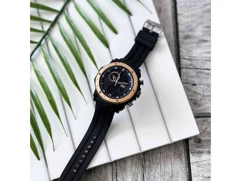 Чоловічий наручний годинник 6012 Black-Cuprum Sanda acs0030971 - фото 4