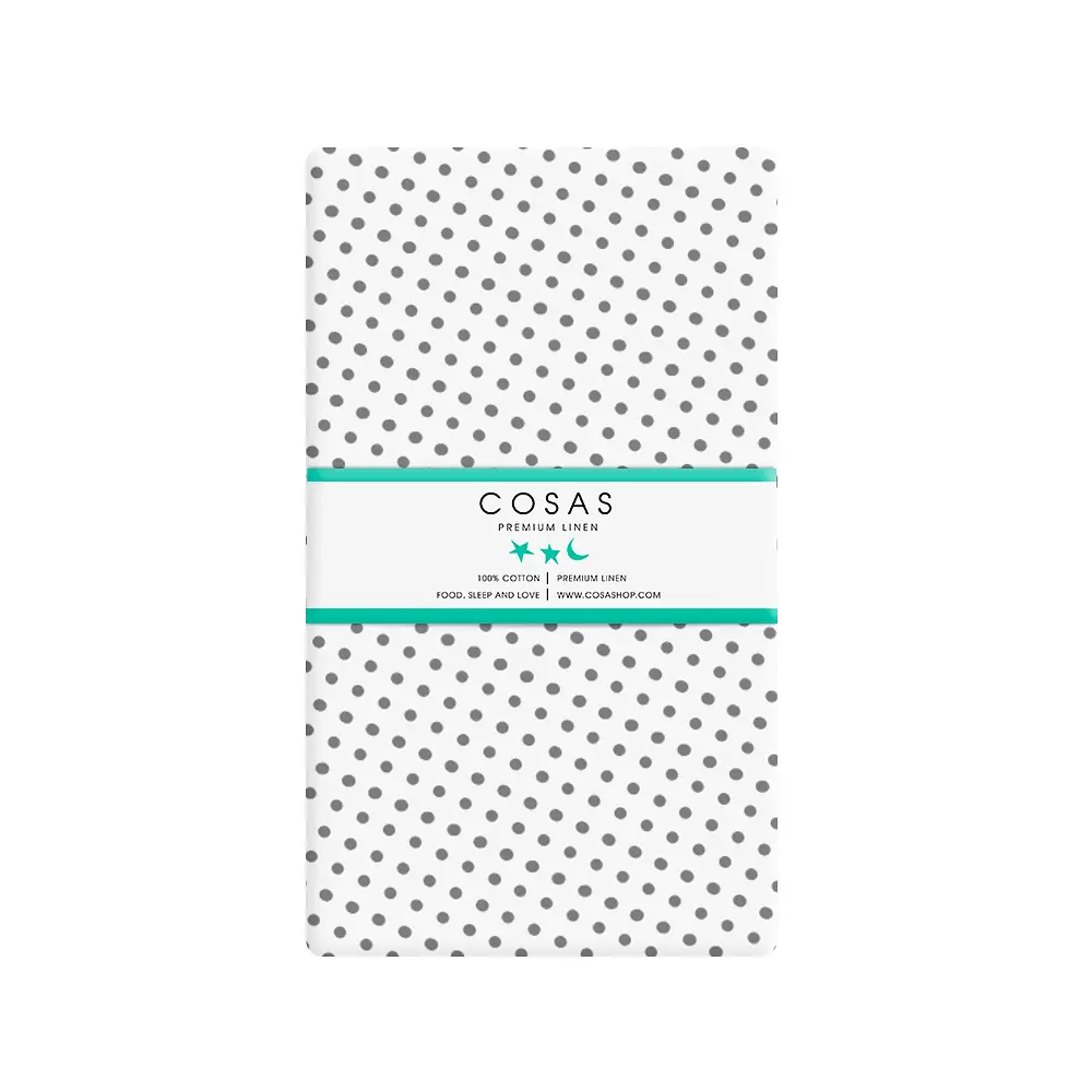 Простирадло на резинці Cosas Grey Dots CS1 180х200х20 см (DotsGreyWhite_180х200х20) - фото 3