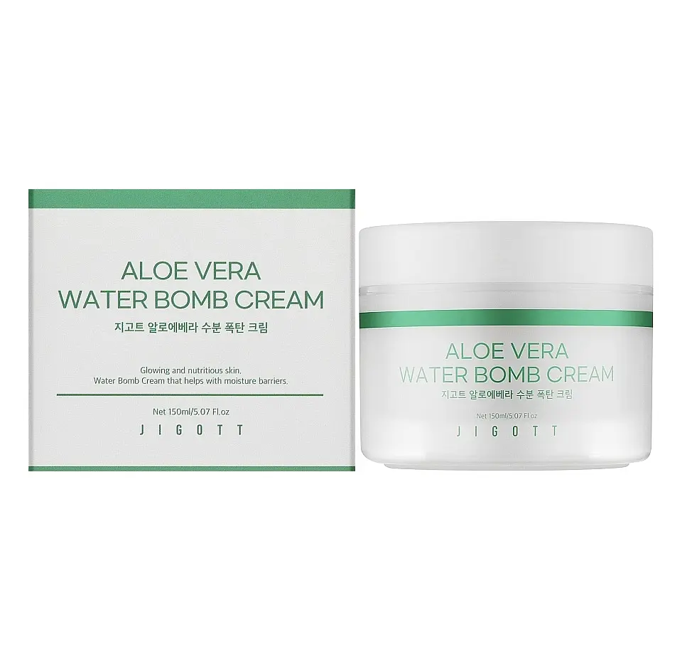 Зволожуючий крем для обличчя Алое Aloe Vera Water Bomb Cream Jigott 150 мл - фото 2