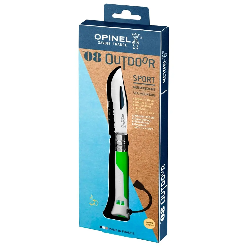 Ніж Opinel №8 Outdoor Fluo Green - фото 2