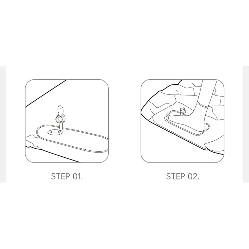 Матрас туристический одноместный надувной Naturehike CNK2550WS019, 200х60х6.5 см, зеленый со встроенной помпой для надува - фото 13