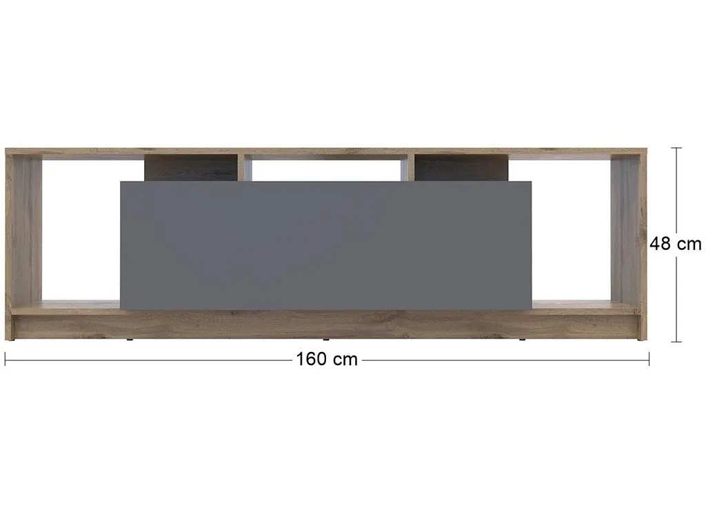 Стінка у вітальню Doros U1 Тахо Графіт ДСП 160х38х48 см (41516012) - фото 3