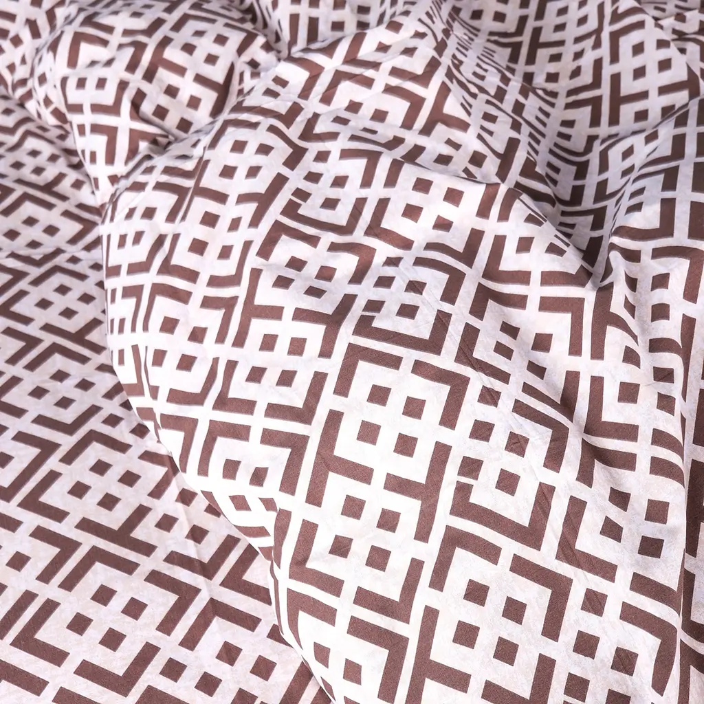 Простынь MirSon Abstract Brown бязь 200 x 220 см (2200013165156) - фото 2