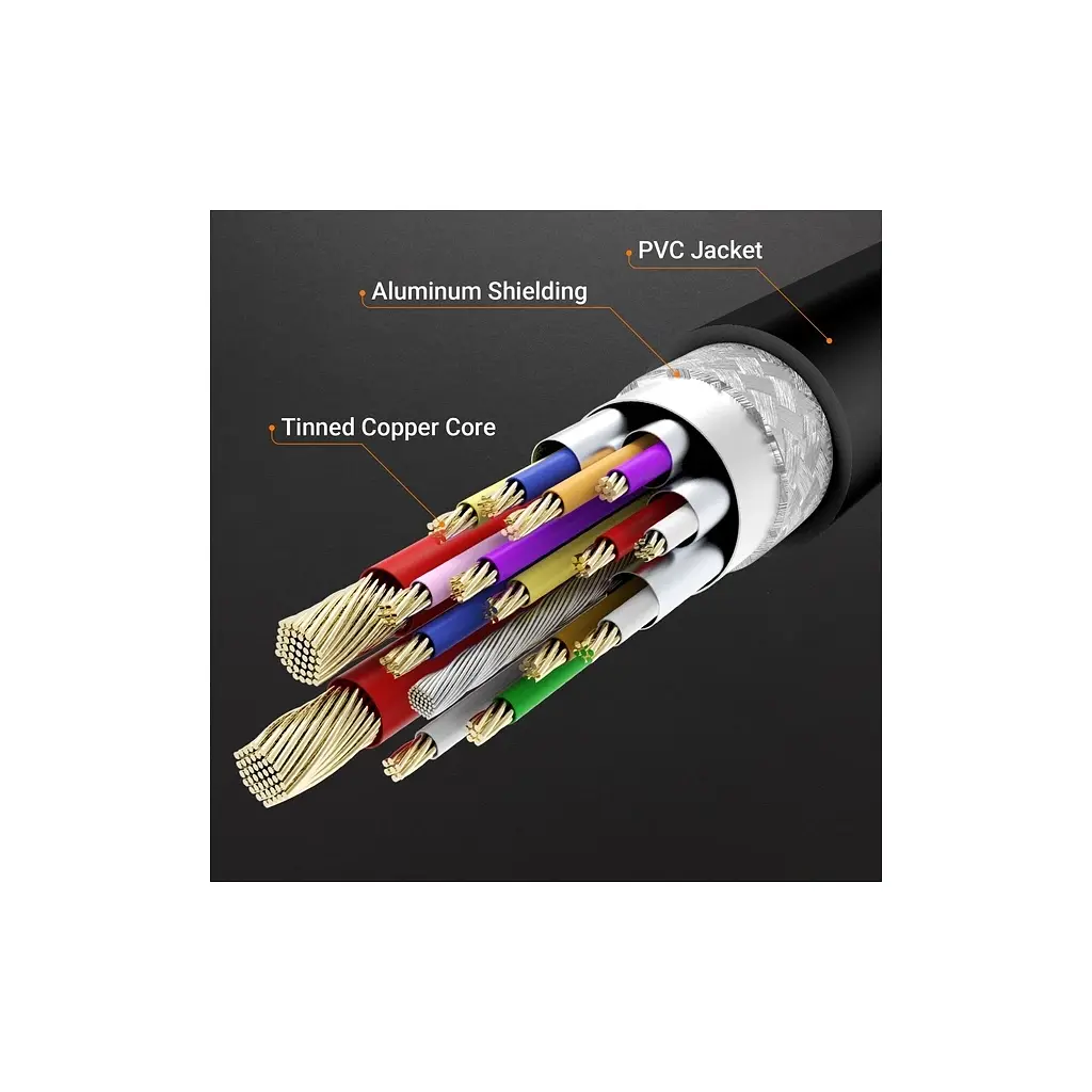 Кабель мультимедійний J5create USB-C - HDMI M 8K 60Hz LED RGB чорний 1.8 м (JCC157-N) - фото 11